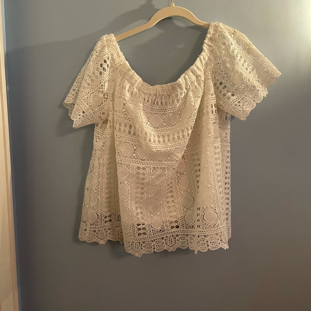 White off the shoulder blouse
